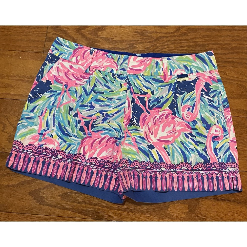 LILLY‎ PULITZER Callahan Shorts 5" Inseam Womens 4 Excellent Condition Flamingo